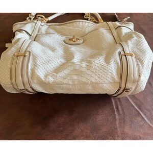 Coach Cream Shoulder Bag with Gold Hardware